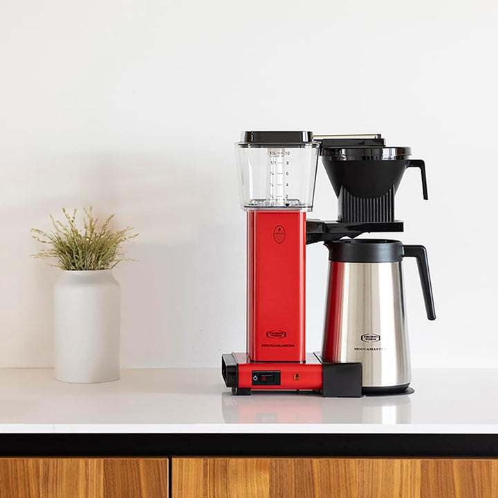 Moccamaster KBGT Thermos, Ulcior termos pentru filtru de cafea, filtru de cafea, Roșu, 1,25 litri