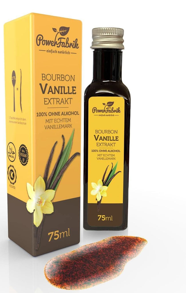 Extract de vanilie Bourbon lichid, 75ml, Cu pulpă de vanilie REALĂ din Madagascar, fara alcool