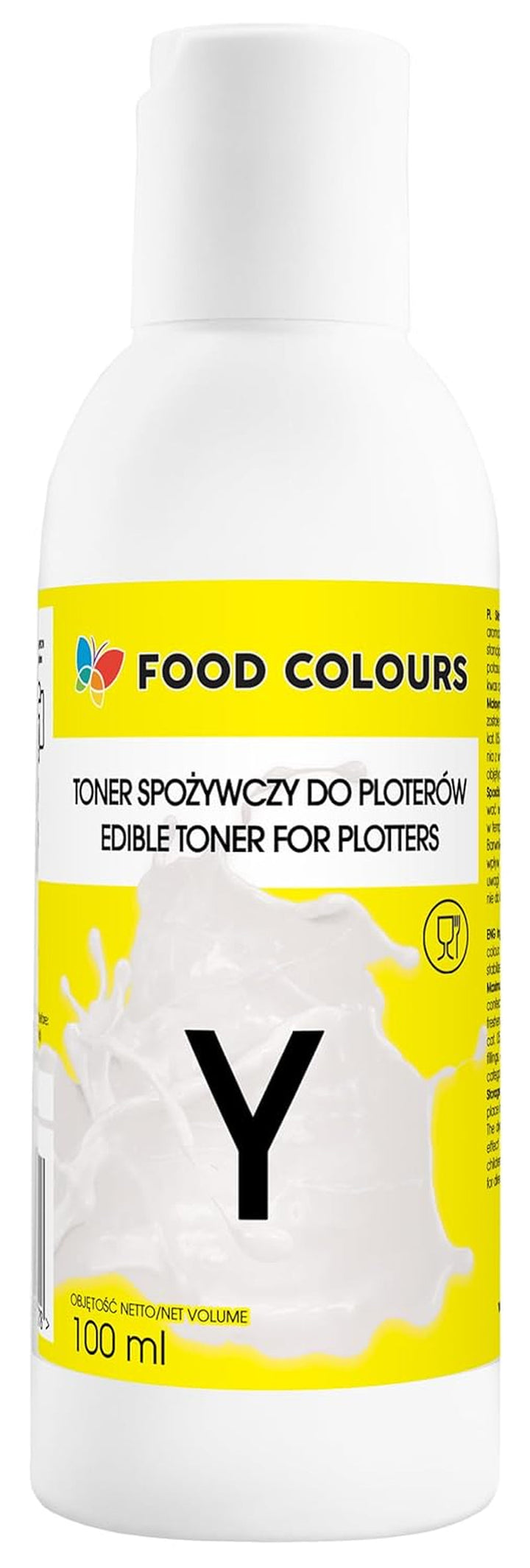Set de coloranți alimentari cu cerneluri comestibile pentru plottere 6 x 100 ml | Cyan deschis | Cyan | Magenta deschis | | Magenta | Galben | Negru | Imprimare comestibilă, Imprimare pe hârtie tip wafer, adaos decorativ pentru prăjituri