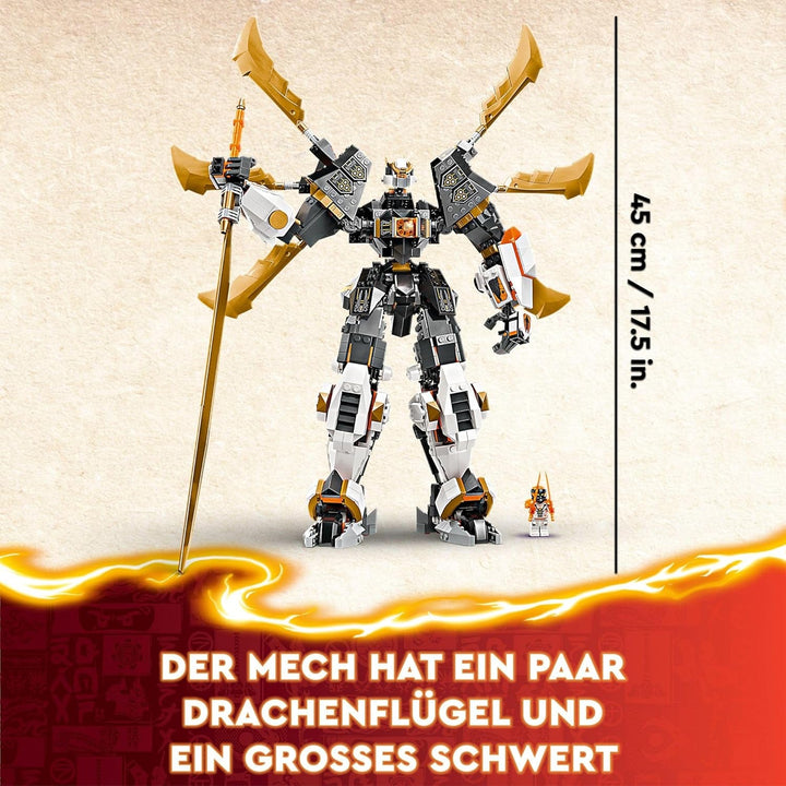 LEGO NINJAGO Cole's Titan Dragon Mech, jucărie de aventură pentru copii, set de joacă Ninja cu 1 minifigurină, cadou de ziua de naștere pentru băieți și fete de la 12 ani, set de joacă Fantasy 71821