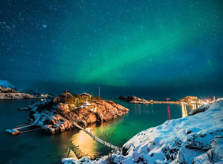 Ravensburger Puzzle 12000845, Locuri scandinave - Aurora boreală în Tromsø, Norvegia - puzzle jigsaw de 500 de piese pentru adulți și copii de 12 ani și peste