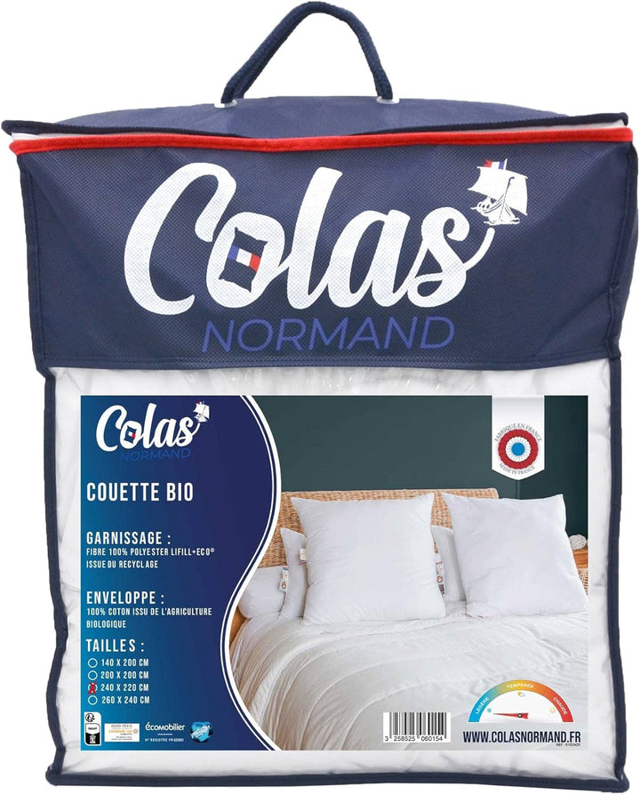 COLAS NORMAND | Cuvertură ușoară, 240 X 220 cm, bumbac organic, umplutură reciclată