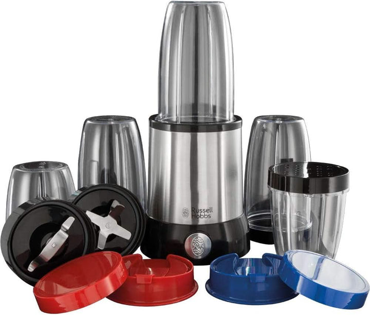 Russell Hobbs Mixer [Multifunktions- Standmixer] Nutriboost (Inkl. 5 Bpa-Freie Und Spülmaschinengeeignete Behälter + Deckel, 22.000 U/Min, 0.9 Ps-Motor) Elektrischer, Smoothie-Maker 23180-56