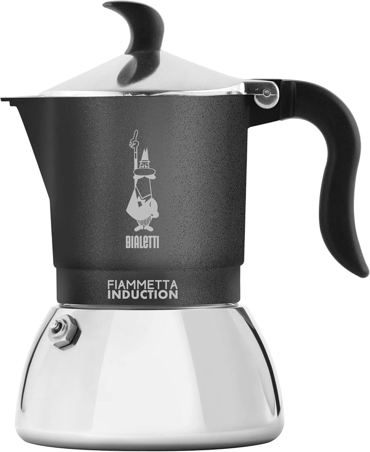 Bialetti Fiammetta Cafetieră cu inducție, aluminiu, oțel, roșu, 2 cești