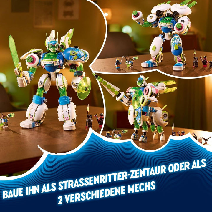 LEGO Dreamzzz 3-In-1 Mateo And Z-Blob The Knight Mech, set de joacă de reconstruit pentru băieți și fete de la 10 ani, cadou pentru copii, set fantezie, robot în 3 variante, jucărie de aventură 71485