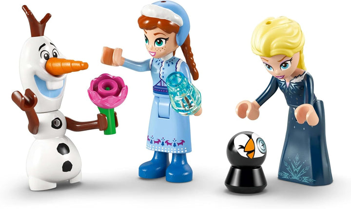 LEGO Ç€ Disney Frozen Castelul Arendelle, jucărie de prințesă cu mini păpuși ELSA, Anna și Olaf și o figură de pinguin, Playset fantezie, cadou pentru fete de la 5 ani 43265