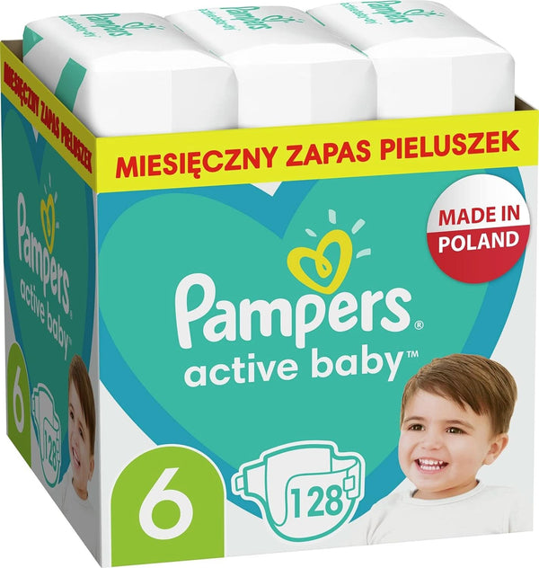 Pampers (versiunea clasica), Marimea 6, 128 buc