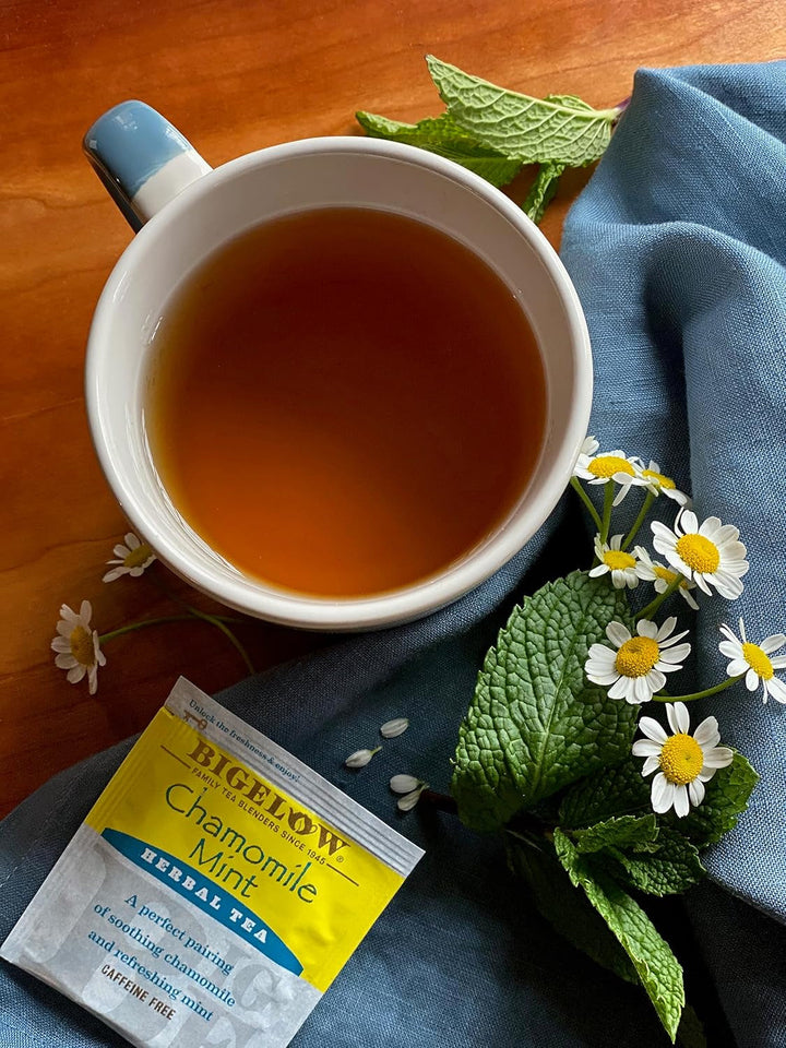 Chamomile Mint Herbal Tea, Caffeine Free Tea with Chamomile Mint, 20 Count Box (Pack of 6), 120 Total Tea Bags Tea USA Naty Shop
