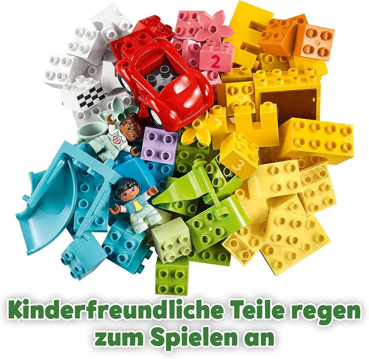 LEGO 10914 DUPLO Deluxe Brick Box, jucărie educativă cu cărămizi și cutie de depozitare, cutie creativă pentru bebeluși și copii mici de la 1,5 la 3 ani, set cadou
