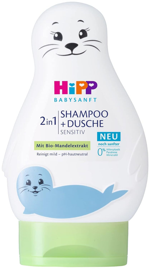 HiPP Babysanft 2in1 Șampon + Duș, pachet de 6 (6 x 200 ml)