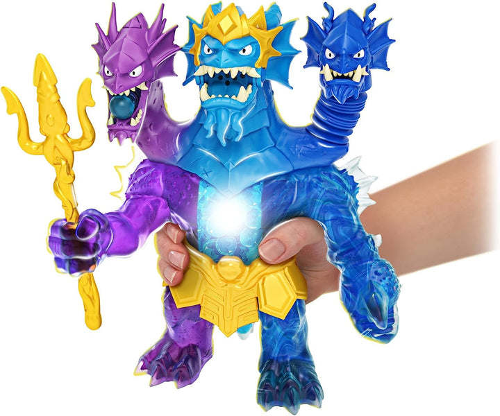 Heroes of Goo Jit Zu Deep GOO Sea King Hydra figurină cu putere de slime 3 în 1, 3 capete și efecte luminoase și sonore