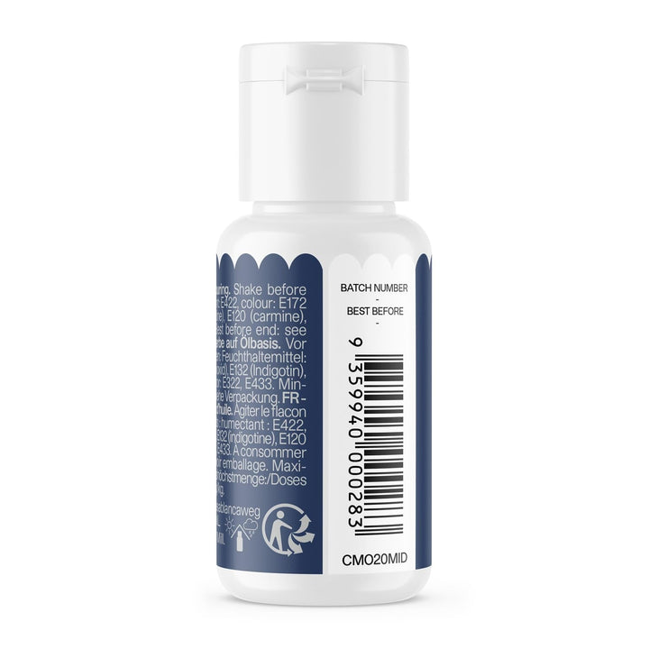 Colorant alimentar Colour Mill Oil Blend Midnight Oil - Colorant alimentar pentru ciocolată, fondant, brioșe, prăjituri, copt, macaroane - Colorant alimentar pentru decorarea torturilor - 100 ml