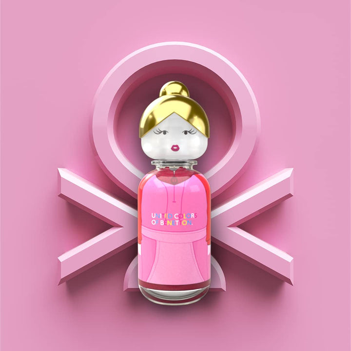 United Colors of Benetton - Sisterland Pink Raspberry, Apă de Toaletă Spray pentru Femei, Parfum Floral cu Lemn de Cedru, Zmeură, Neroli, Flori de Portocal, Lemn de Santal și Mosc - 80 ml