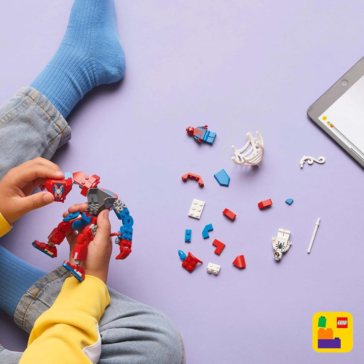 LEGO Marvel Spider-Man Mech Vs. Anti-Venom - Jucărie de supererou cu 2 minifigurine - Figură de acțiune cu brațe, picioare și degete mobile - Cadou pentru băieți și fete cu vârsta peste 6 ani 76308
