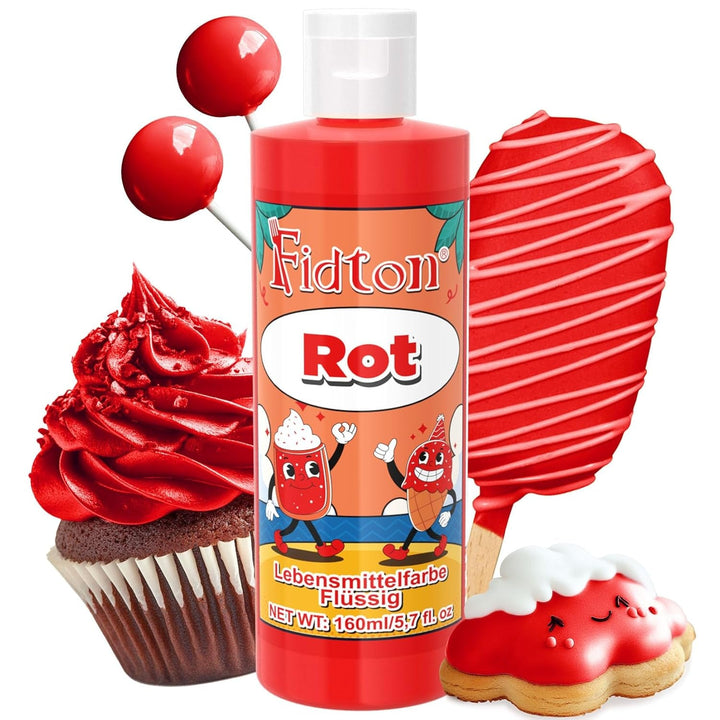 Lebensmittelfarbe Gel - Fidton 12 Farben Hochkonzentrierte Lebensmittelfarben, Food Coloring Set Für Lebensmittel Farben, Fondant, Essbare Tortendeko, Eier Färben, Backen, Glasur, Makronen - 6 Ml