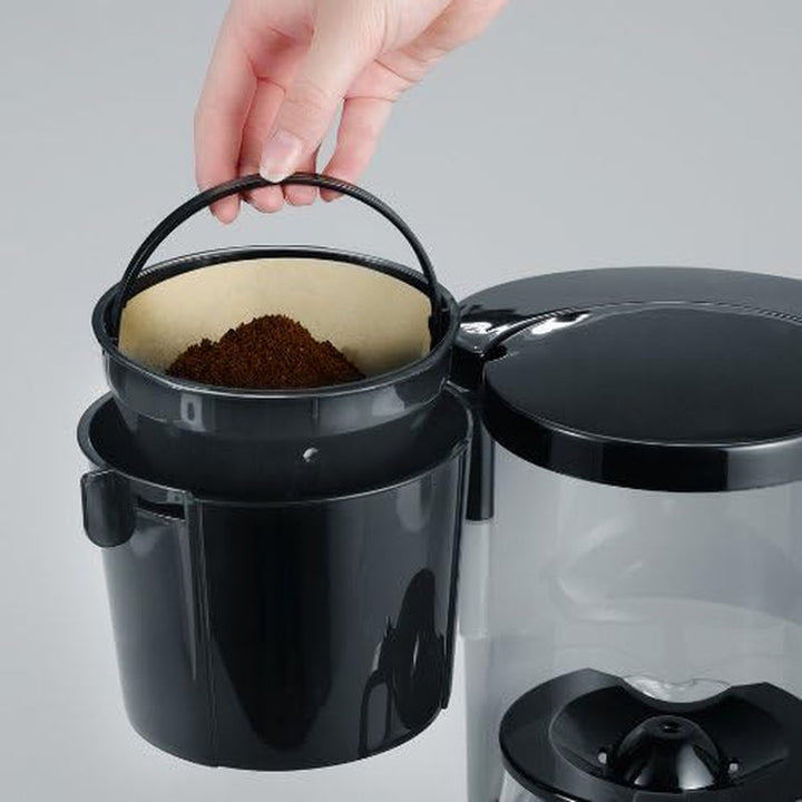 SEVERIN Cafetieră cu filtru cu ulcior din sticlă, Cafetieră pentru până la 10 cești per ulcior, Pentru savurarea cafelei aromate, Funcționare simplă, Cu placă de încălzire, Negru, KA 4479