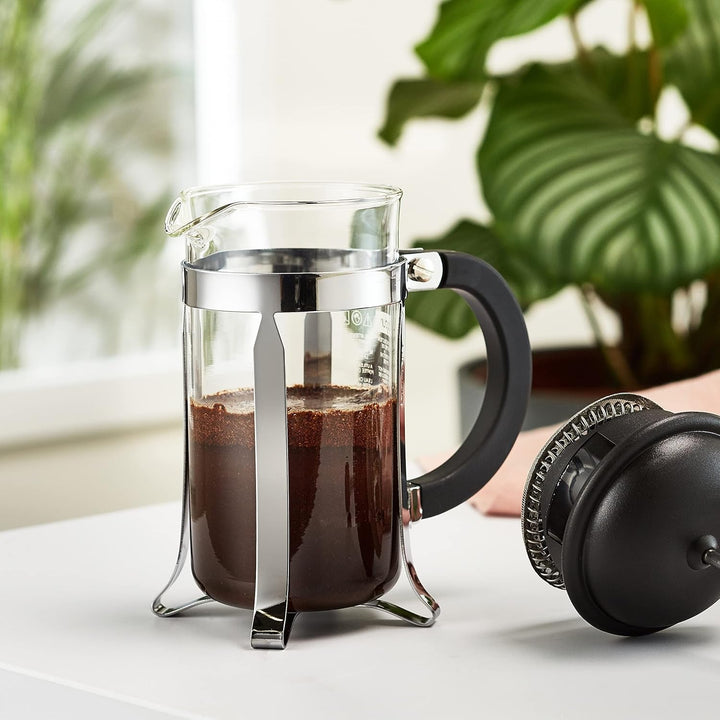 Bodum 1913-01 Cafetieră CAFFETTIERA (sistem French Press, filtru permanent din oțel inoxidabil, 0,35 litri) Negru