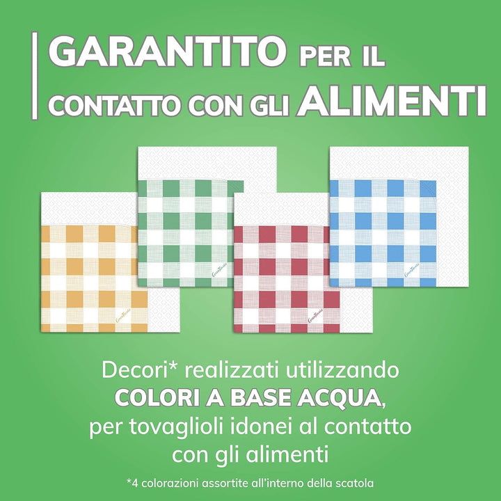Grantavola scoțiană | Șervețele pentru ploaie | 36 pachete À 42 bucăți 32 X 32,5 Cm | Decor scoțian în 4 culori | PEFC | 100% energie electrică regenerabilă | Ambalaj 100%