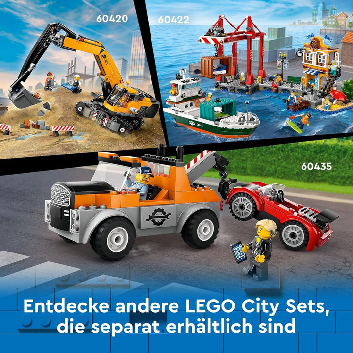 Portul LEGO City cu navă de marfă, jucărie de construit pentru băieți și fete de la 8 ani, idee de cadou pentru copii, macara pentru containere, navă de jucărie și 8 minifigurine 60422