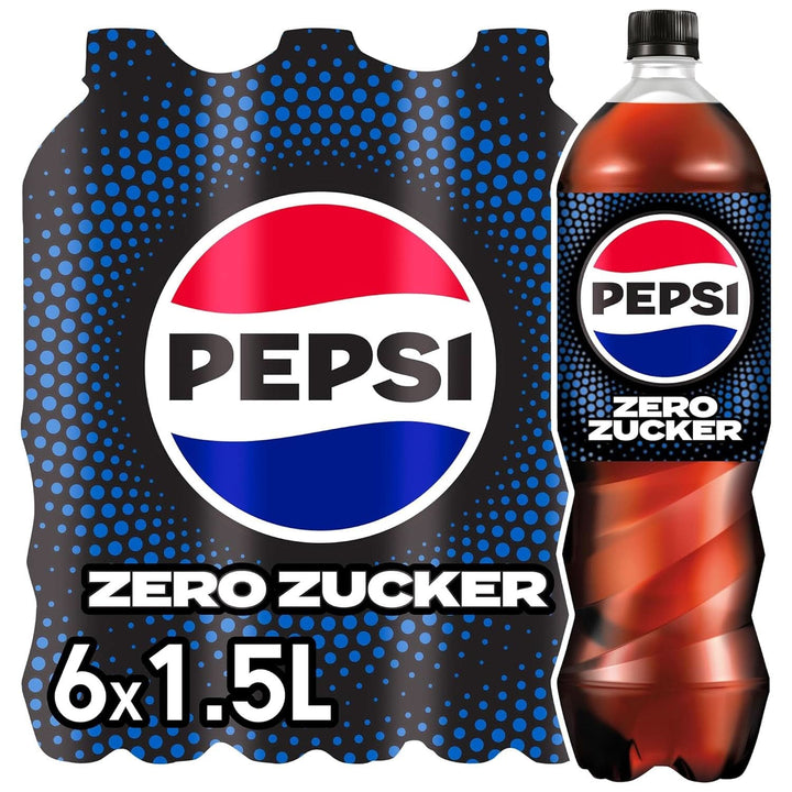 Pepsi Zero Sugar, Băutura răcoritoare fără zahăr, cola cofeinizată, set 6 x 1,25 litri