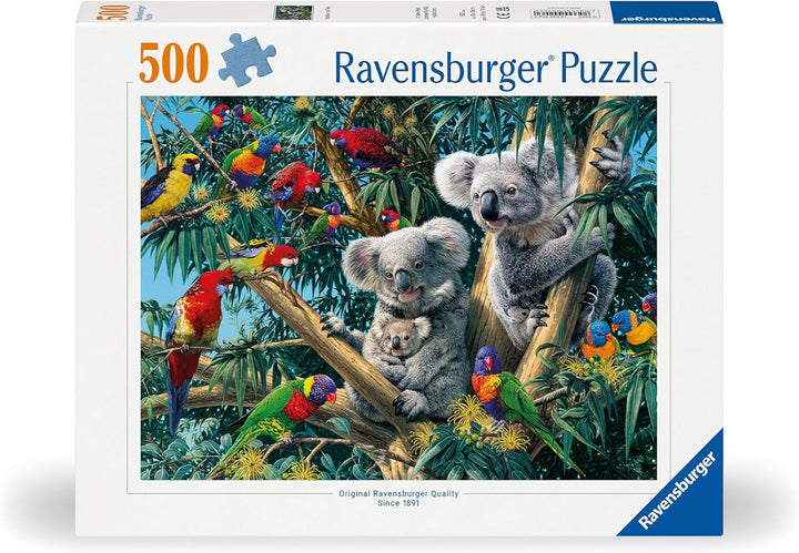 Ravensburger Puzzle 12000206 - Koalas într-un copac - Puzzle de 500 de piese pentru adulți și copii de la 10 ani, puzzle cu motiv animalier