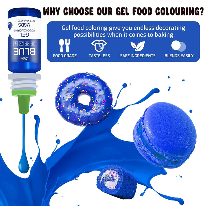 Lebensmittelfarbe Gel - 100Ml Gel Lebensmittel Farben Für Kuchen, Backen, Kekse, Macaron - Zuckerfrei Konzentrierte Farbe Food Coloring Für Tortendeko, Getränken, Osterei, DIY Slime (Weiß)
