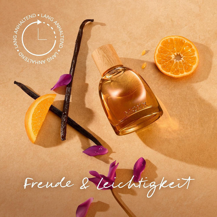 MEXX Inspired Glow Apă de Parfum pentru Femei, Parfum Floral-Fructat pentru Ea cu Proprietăți de Îmbunătățire a Starii de Spirit, 30 ml