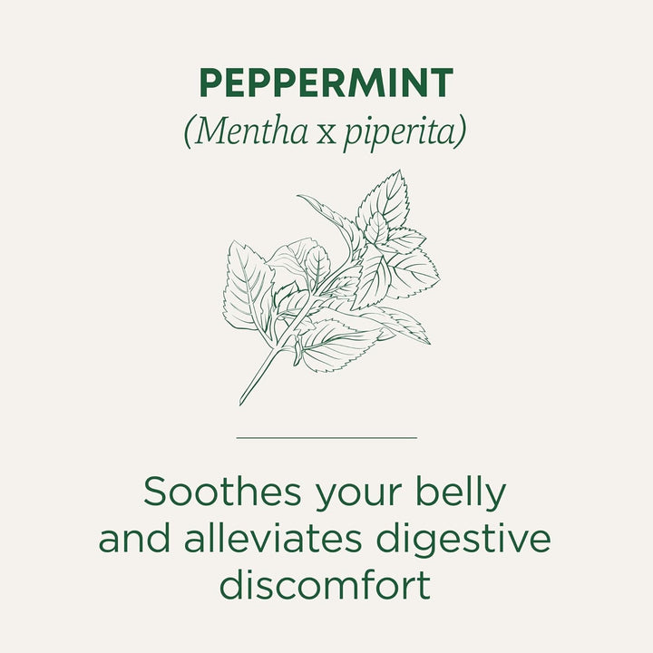 Tea, Organic Peppermint, Soothes Your Belly, Refreshing & Minty, 16 Tea Bags Tea USA Naty Shop