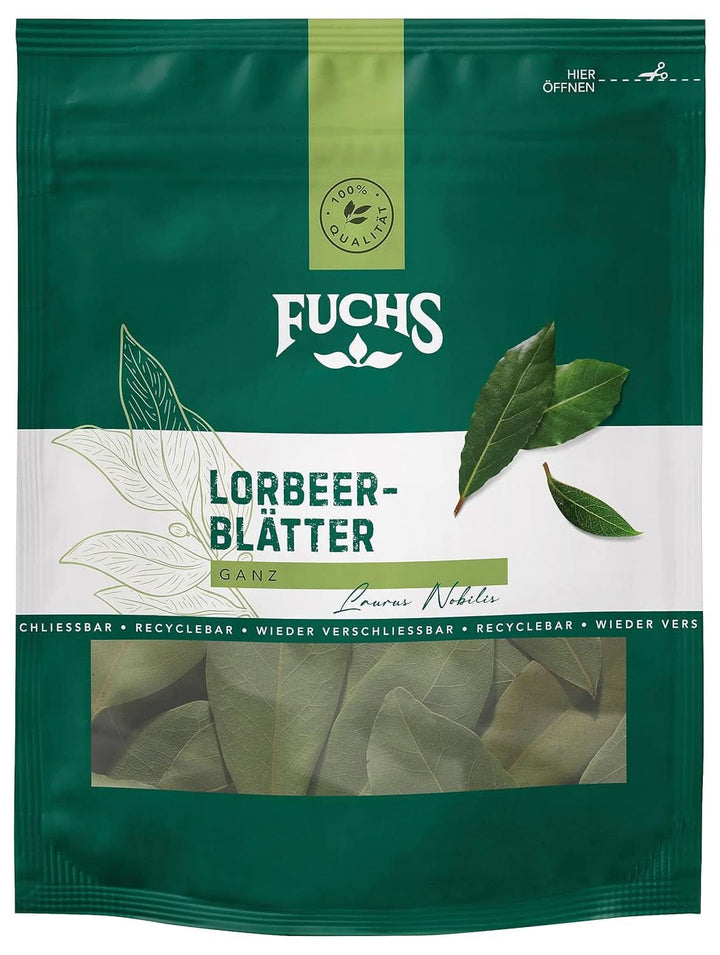 Fuchs - Frunze de dafin într-o pungă resigilabilă, reciclabilă - fabricate din ingrediente naturale - 7 grame