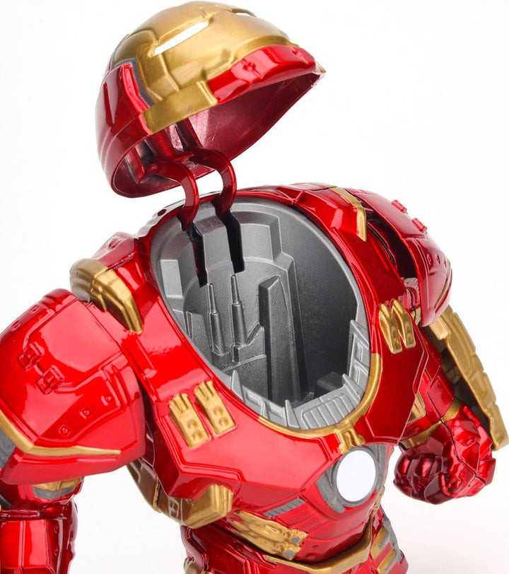Jada Toys Marvel Figure Hulkbuster & Ironman, Cască deschisă și închisă, Figuri de colecție, Set, Die-Cast, Roșu, Dimensiune: 6 inch Hulkbuster & 2 inch Ironman