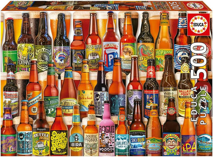 Educa - Puzzle 500 piese pentru adulti | Cutii de bautura, puzzle 500 piese pentru adulti si copii de la 11 ani, limonada, design, multicolor (18447)
