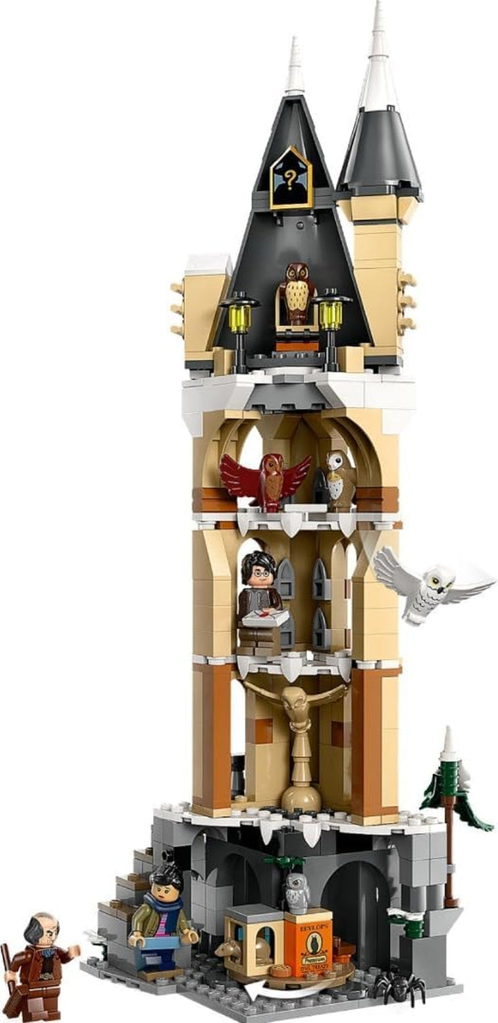 LEGO Harry Potter Owlery la Castelul Hogwarts, set de aventură cu animale de jucărie și 3 mini figurine, jucărie pentru film pentru copii, cadou pentru fete, băieți și toți fanii de la 8 ani 76430