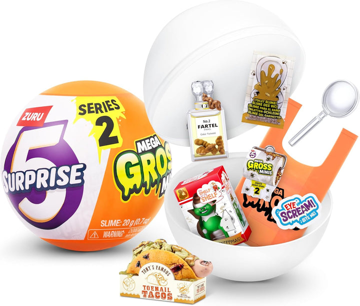 5 Surprise 77568 Capsule Gross Mega Gross Minis Seria 2 de la ZURU, 2 Capsule