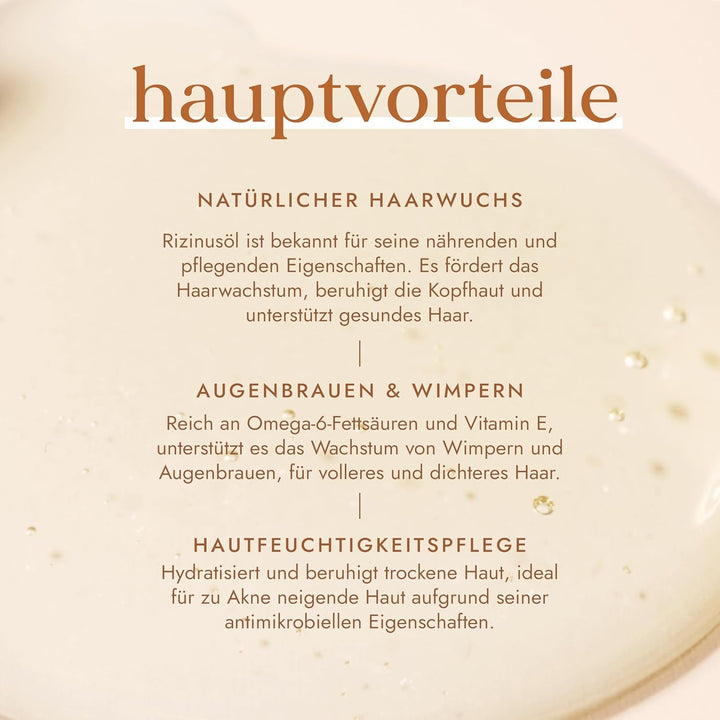 Ulei de ricin organic, 250 ml, 100% pur, presat la rece și proaspăt, pentru piele uscată și creșterea părului, gene și sprâncene, fără hexan, calitate alimentară naturală, provenit din surse sustenabile (ambalajul poate varia)