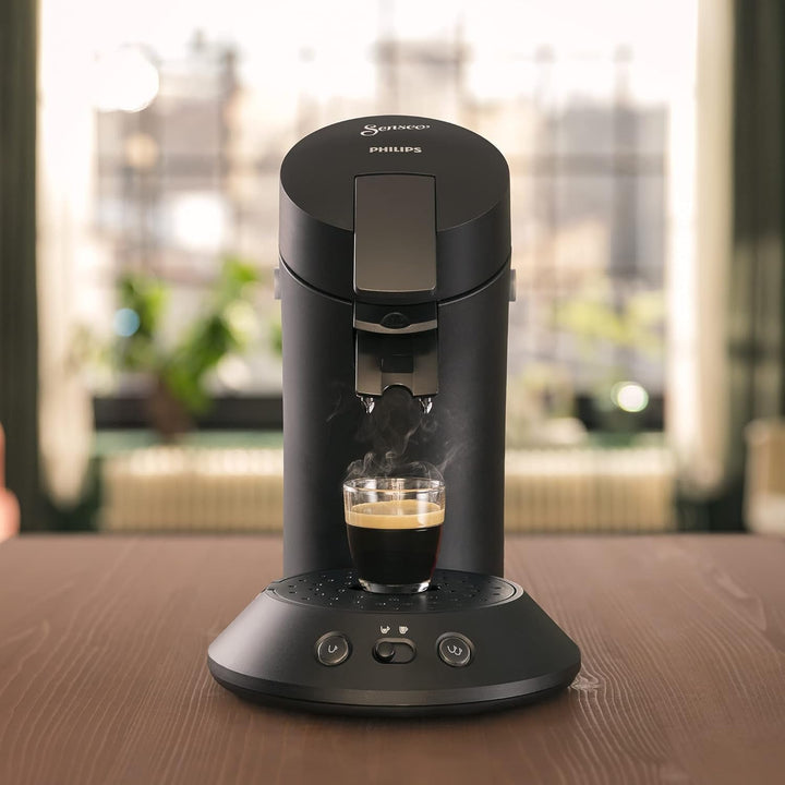 Aparat de cafea cu doze Philips Senseo Original plus - Selectare putere cafea, Tehnologie Coffee Boost, Ecologic, Funcție pentru două cești, Rezervor de apă de 0,7 l, Încălzire rapidă, Crema catifelată (CSA210/60)