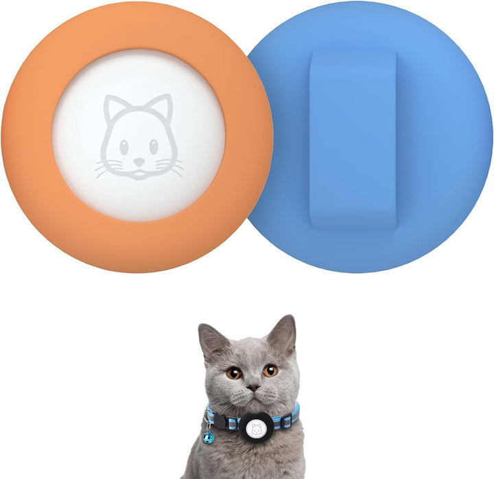 Simplethings 2022 Airtag Suport pentru zgardă pentru pisici, suport pentru zgardă mică pentru pisici compatibil cu Apple Airtag, pachet de 2 huse de protecție impermeabile pentru zgardă pentru animale de companie în limita a 1 cm