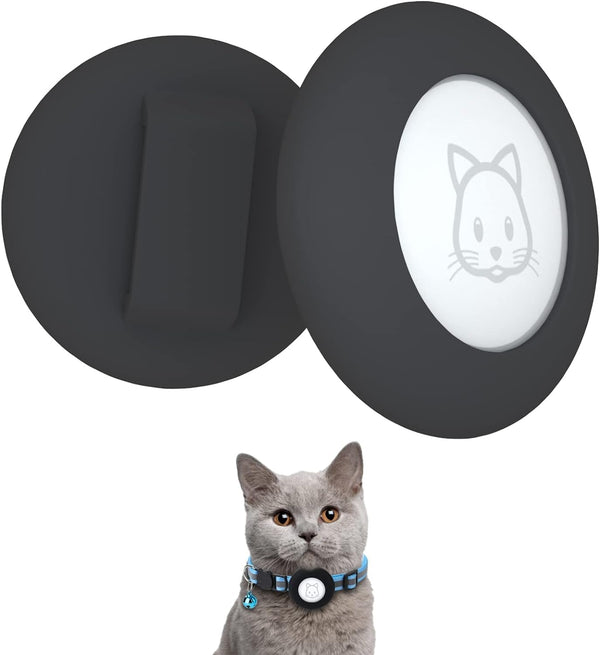 Simplethings 2022 Airtag Suport pentru zgardă pentru pisici, suport pentru zgardă mică pentru pisici compatibil cu Apple Airtag, pachet de 2 huse de protecție impermeabile pentru zgardă pentru animale de companie în limita a 1 cm