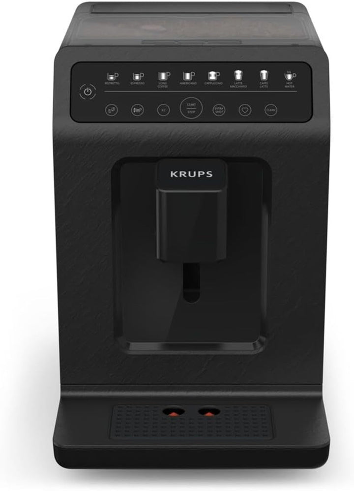 Aparat de cafea complet automat Krups EA897B Evidence Ecodesign, Funcție espresso și cappuccino automată, Tehnologie Quattro Force, Cești cu lapte cu o singură atingere, 8 presetări, sistem de lapte, 1450W