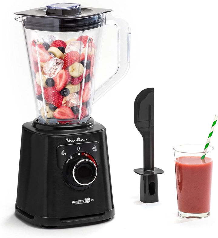 Perfect Mix+ LM88A8 Standmixer, 1200 W, Schnelle Ergebnisse, 1,5 L Fassungsvermögen, 3 Programme: Smoothie-Mixer, Eiszerkleinerer, Autoclean, Tritan-Krug, Inklusive Paddel, Schwarz