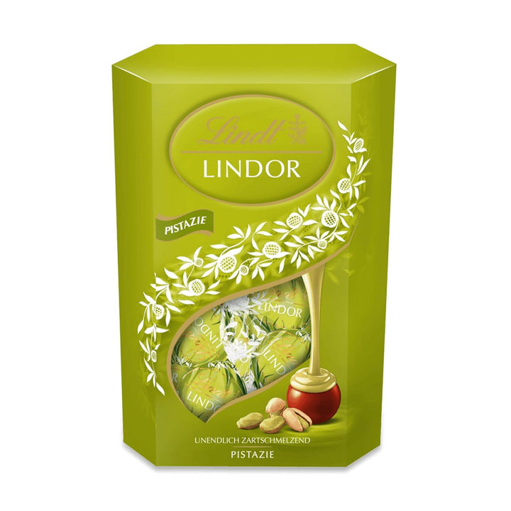 Lindt Schokolade LINDOR Kugeln Pistazie | 500 G | Ca. 40 Kugeln Vollmilchschokolade Mit Zartschmelzender Pistazien Füllung Im Süßen Cornet | Pralinen Geschenk | Schokoladen Geschenk