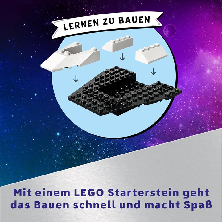 LEGO City Space Asteroid Recovery, jucărie spațială cu navă spațială, stație spațială, 2 minifigurine și o figurină extraterestră, cadou pentru copii, băieți și fete de la 4 ani 60429