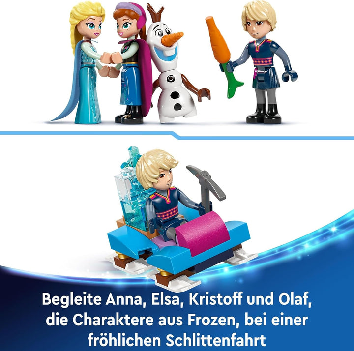 LEGO Ç€ Disney Frozen Palatul de iarnă al Elsei, set de construit și jucat pentru copii cu palat model și minifigurine ELSA și Anna, cadou pentru fete, băieți și fani ai filmului de la 6 ani 43244