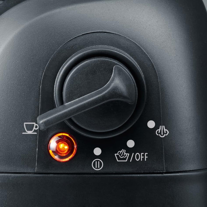 SEVERIN Espresso machine, Aparat de cafea mic pentru până la 4 cești de espresso, Aparat de cafea cu spumă de lapte pentru specialități de cafea cu lapte, Ideal pentru persoane singure, Negru, KA 5978