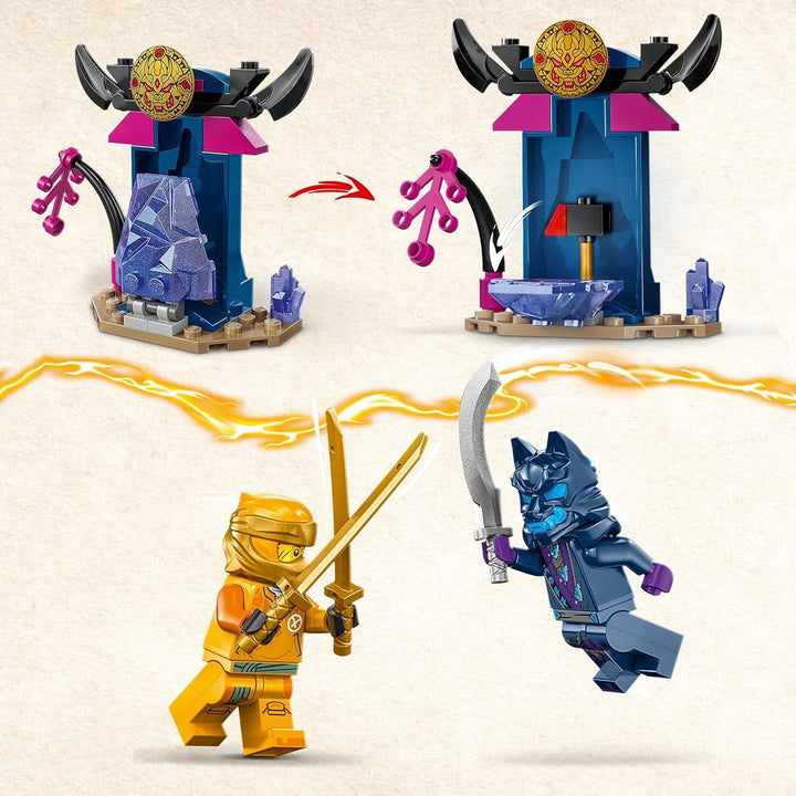 LEGO NINJAGO Arin's Battle Mech, jucărie Ninja pentru copii cu vârsta de peste 4 ani Cu figuri Incl. Arin cu mini katana, figurine de acțiune și mech-uri, cadou mic pentru băieți și fete 71804