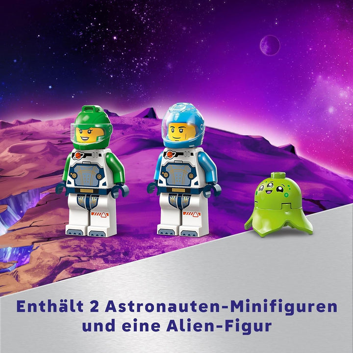 LEGO City Space Asteroid Recovery, jucărie spațială cu navă spațială, stație spațială, 2 minifigurine și o figurină extraterestră, cadou pentru copii, băieți și fete de la 4 ani 60429