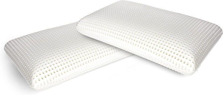 Talamo Italia Set de 2 perne pentru pat, 100% Made in Italy, pernă detașabilă "săpun" din spumă de memorie perforată, hipoalergenică și respirabilă, 70X40Xh16 Cm Perne standard Naty Shop Altezza 16 Fără capac Set Da 2