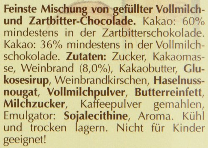 RCP Asbach Pralinenmischung, Mit Und Ohne Kruste, Flüssige Füllung, Alkoholhaltig, Tolles Geschenk, 2 X 125 G