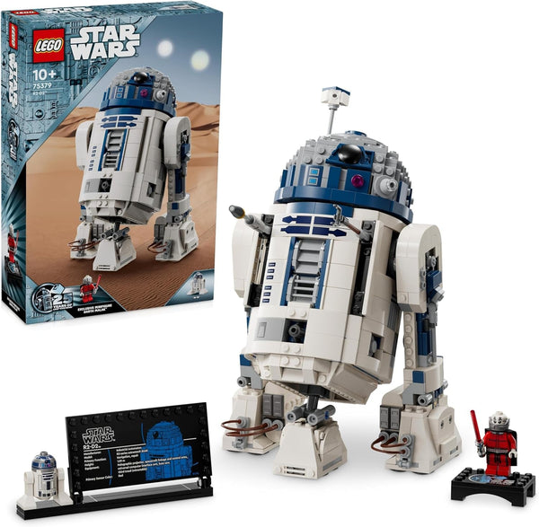 LEGO Star Wars R2-D2, set model pentru copii, băieți și fete, figurină droid construibilă cu minifigurina Darth Malek a 25-a aniversare și placă de decorare, idee de cadou de colecție 75379