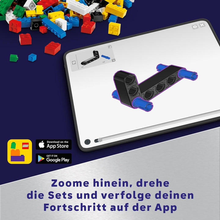LEGO Technic Vtol transportor spațial LT81, set de construcție spațială, jucărie spațială, navă spațială, set de joacă cu mini-rover, cadou pentru băieți și fete cu vârsta peste 10 ani 42181
