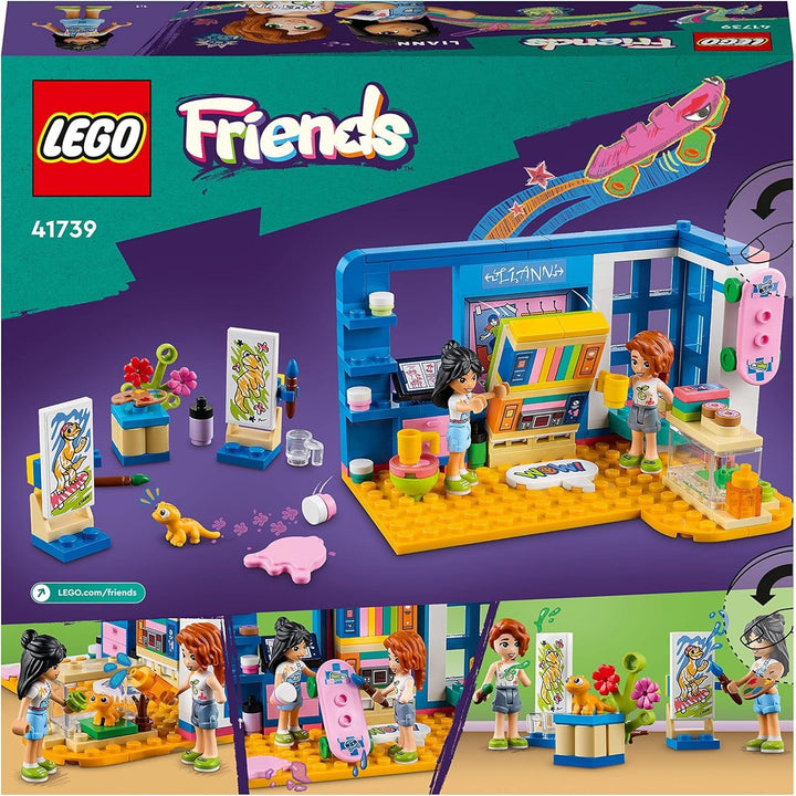 LEGO 41739 Friends Camera lui Liann, mini jucărie cu tematică artistică, cadou mic de colecție cu mini păpuși Liann, Autumn și Pet din seria 2023